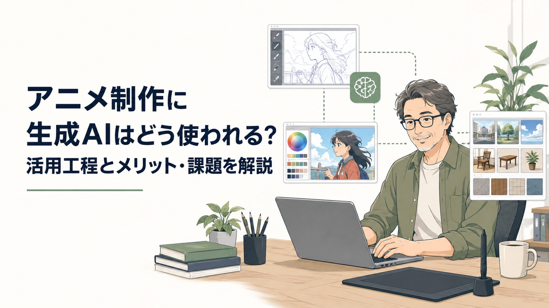 アニメ制作の作画・彩色・素材検索をAIが支援する制作現場