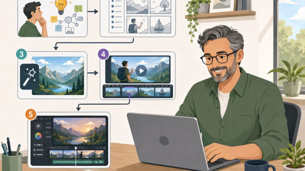 基準画像をFireflyに読み込み短いアニメへ動かす操作画面